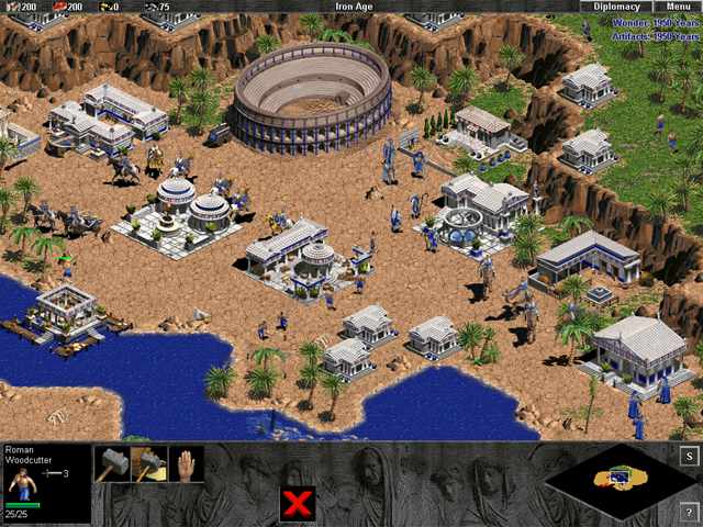 Age of empires game desert colosseum screenshot