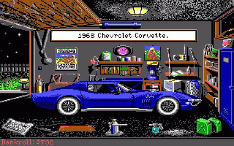 Street rod garage car chavrolet corvette