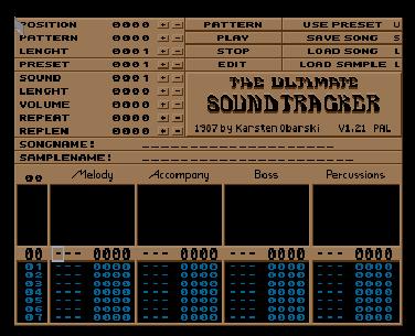 Ultimate Soundtracker Musiikinteko-ohjelma Raituri Editori